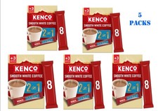 Image of Kenco 2 in 1 Smooth White Instant Coffee Sachets 8x14g Pack of 5 Total 40 Saches
