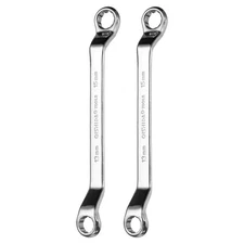 2pcs 45 Degree Offset Box End Wrench 13mm x 15mm Metric 12 Point Double End