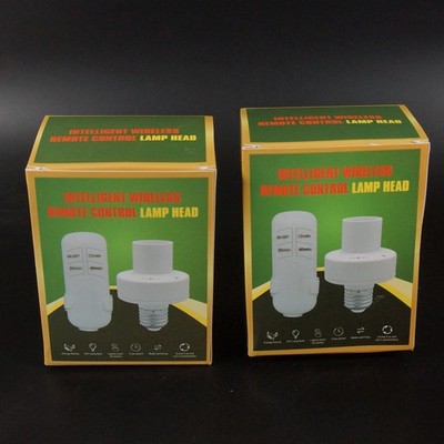 2xWireless Remote Control E27 Light Bulb Socket Lamp Holder Switch Timer Adapter