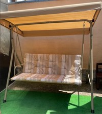 3 Seater Garden Swing Chair Canopy Outdoor Yard Patio Hammock Bench Seat Steel