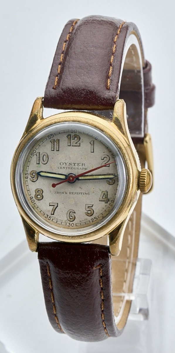 Rolex Oyster Centregraph 1942 Gents Vintage WW2 Era Watch, Dial Patina,  Serviced