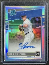 NICO HOERNER 2020 PANINI DONRUSS OPTIC #RRS-NH RATED ROOKIE AUTO HOLO RC