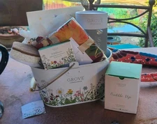 GROVE COLLABORATIVE BUNDLE OF 8 FULLSIZE ITEMS DISH SOAP SCRUBBER DISCH CLOTHS