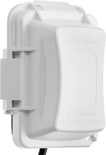 Bates Choice Weatherproof Electrical Outlet Cover, 1-Gang, White Plastic Outdoor