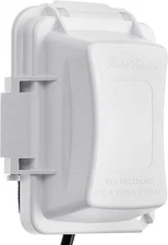 Bates- Outdoor Outlet Cover Weatherproof, Black 1-Gang Outdoor Electrical Outle