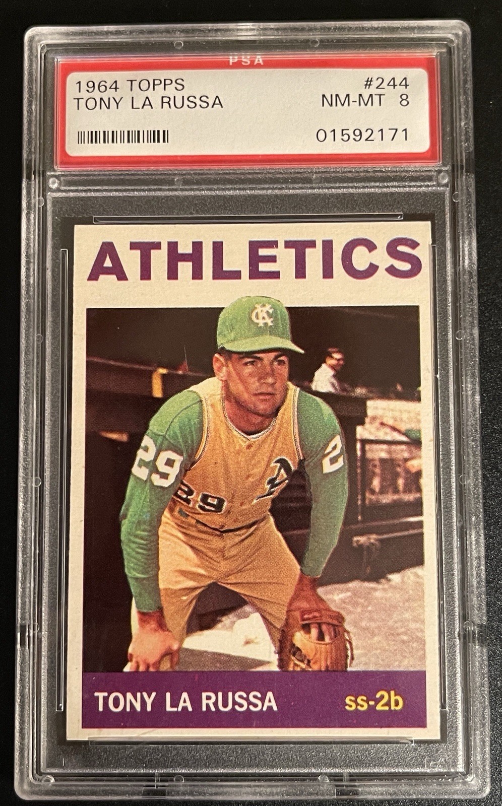 Tony LaRussa 1964 Topps #244 RC PSA 8 NM-MT Rookie HOF A’s Cardinals