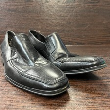 Bruno Magli Raging Men's Loafers Size 11.5 M Black Leather Slip-On M02049
