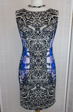 Star by Julien Macdonald Dress Size 12 Animal Floral Clash Print Bodycon Stretch