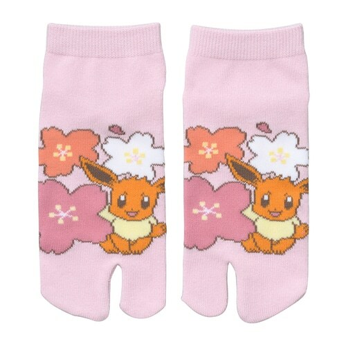Pokemon Center ""Haru Natsu Aki Fuyu"" Tabi Socks Women 23-25 cm 1 Pair Eevee