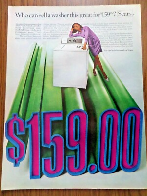 #ad #ad 1967 Sears Washer Ad $159.00 $3.00