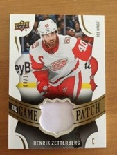 2018-19 Upper Deck Hockey Game Patch GJ-HZ Henrik Zetterberg Serie 1 (8/15)