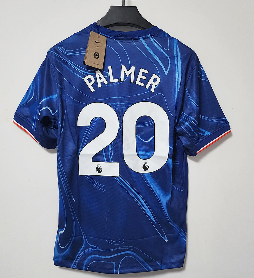 MADUEKE #11 COLE PALMER #20 Soccer Jersey  Home Shirt Blue for Man
