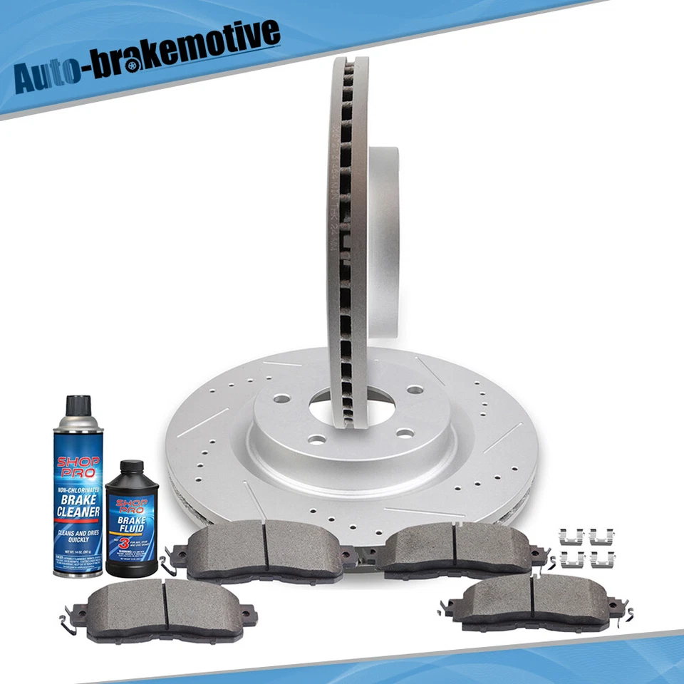 ROTORES DE FREIO DIANTEIRO E PASTILHAS METÁLICAS SERVEM PARA 2013-2017 NISSAN ALTIMA - Imagem 2 de 4