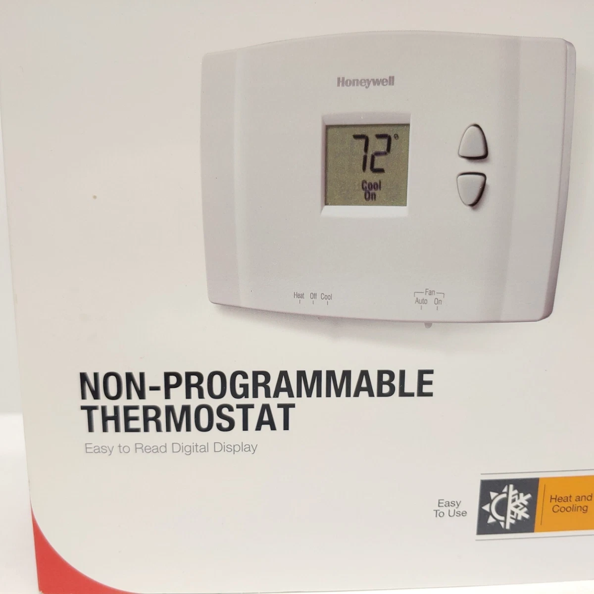 Honeywell Non-Programmable Thermostat Digital Display Heat u0026amp; Cold  RTH111B1016 | eBay