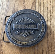 Vintage 1982 Harley Davidson Belt Buckle Employee Participative Action Program
