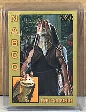 2023 TOPPS Throwback Thursday Star Wars #16 JAR JAR BINKS Gold Parallel 1/1