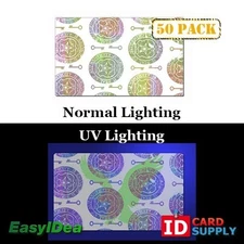 50 x Shield and Key ID Card Hologram Overlay with UV Eagle | IDOV_517E