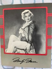 SUPER RARE!! 8x10 ORIGINAL YOUNG SEXY MARILYN MONROE CARDBOARD PHOTO W BIOGRAPHY