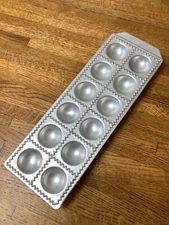 Vintage Ravioli Mold 12 Squares Round Filling pockets press dough form Jiffy