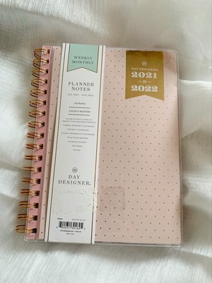 Brand New Day Designer Planner 2021-2022 (Pink/Gold, Polka Dots) | Ebay