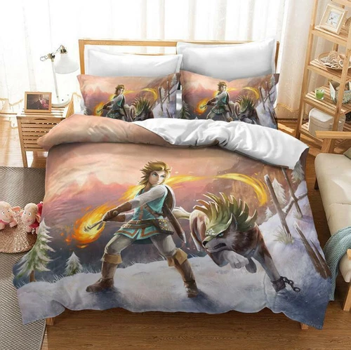 Juego de funda nórdica Legend of Zelda Games edredón Doona cama individual doble tamaño queen - Imagen 2 de 28