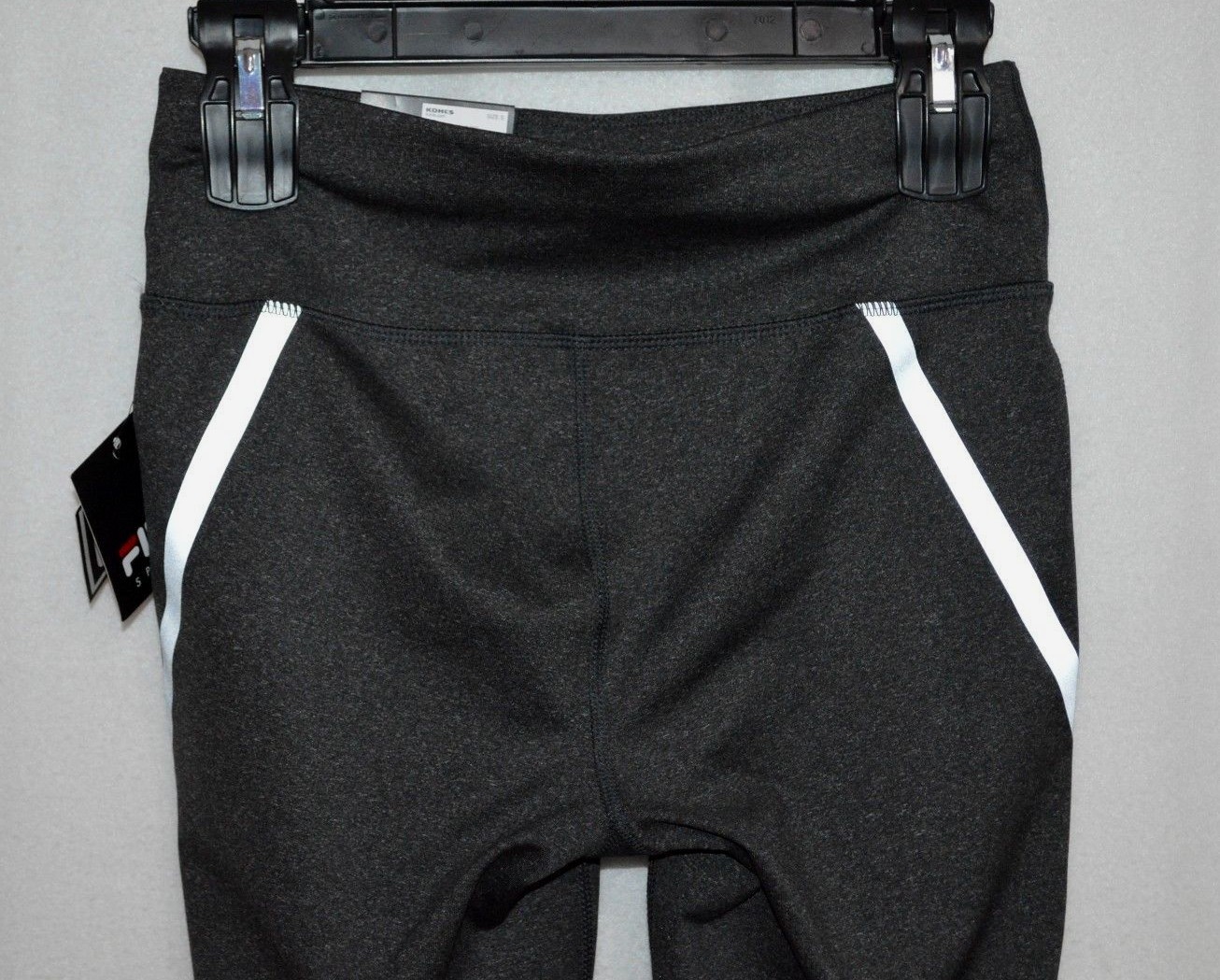 Leggings Capri donna FILA Sport antracite argento riflettenti Taglia S Nuovi con etichette