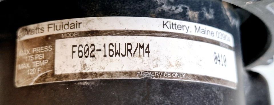 Watts Fluidair F502-16WJR/M4 Pneumatic Filter - Image 2 of 4