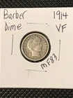 1914 Barber Dime VF