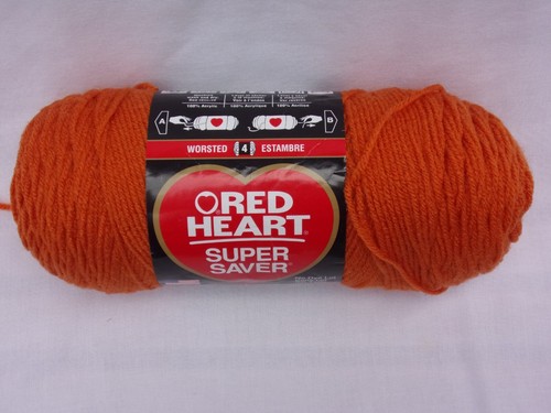 Karottenorange Super Sparer Rot Herz Acryl 4-fädig Kammgarn Rostgarn