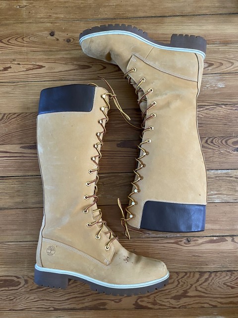 timberland tall lace up boots