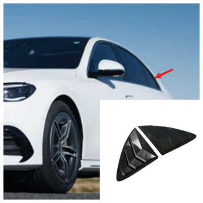 For 2024-2025 Mercedes Benz E-Class ABS Gloss Black Window Louver Shutter Trim