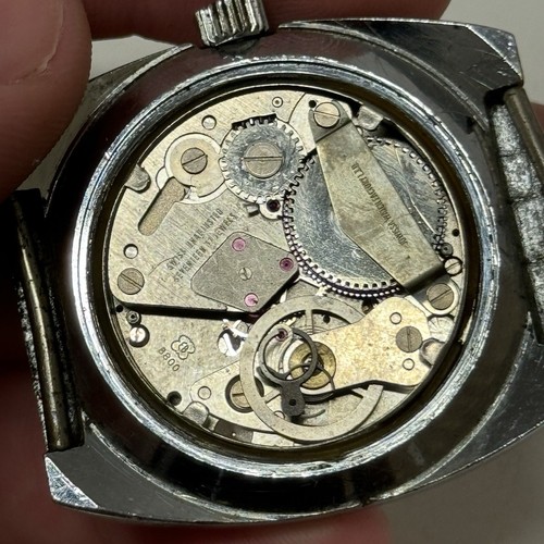 37mm Gents Jowissa De Luxe Large Date Dial Watch Head FOR PARTS TO RESTORE - Picture 12 of 21