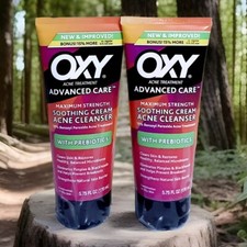 2 Oxy Acne Treatment Advanced Care Maximum Strength Soothing Cream 5.75oz Each
