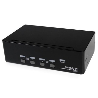 StarTech Dual DVI USB 4-Port KVM Switch mit Audio und USB 2.0 Hub (StarTech.c