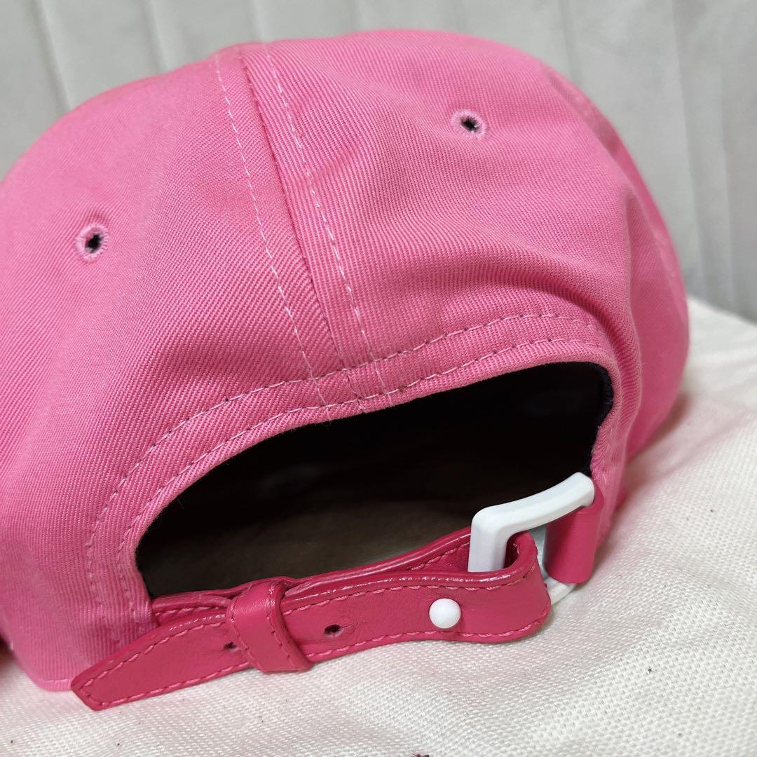 キャップ Valentino Garavani Pink Cotton Baseball Cap Valentino Garavani Pink Baseball Hat Cap Big VLTN Front Logo