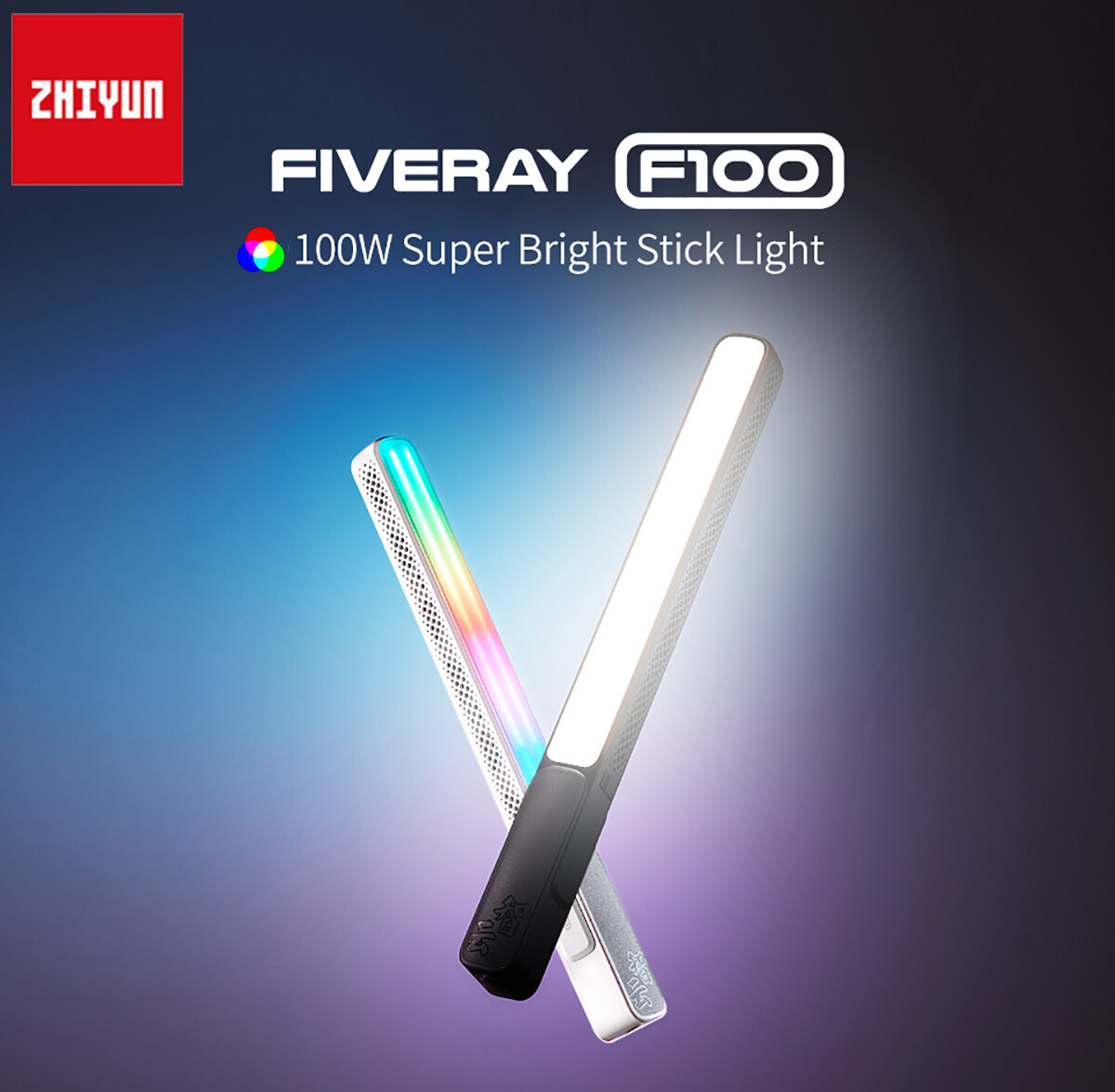 Ing Stick Zhiyun FIVERAY F100 100W RGB LED Video Light Wand