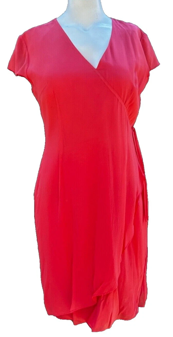 Coldwater Creek Women's Knee Length Silk Short Sleeve Dresses for Women