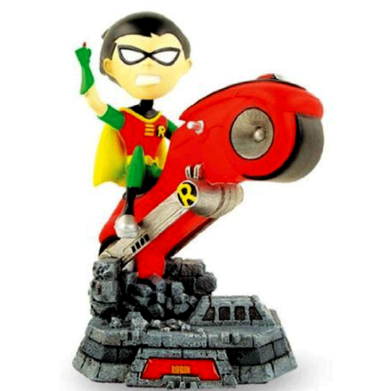 DC COMICS Teen Titans Robin figura sulla bici bobblehead Statua Batman molto cool DC COMICS Teen Titans Robin figura sulla bici bobblehead Statua Batman molto cool