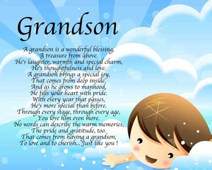 Personalised Grandson Poem Birthday Christmas Christening ...
