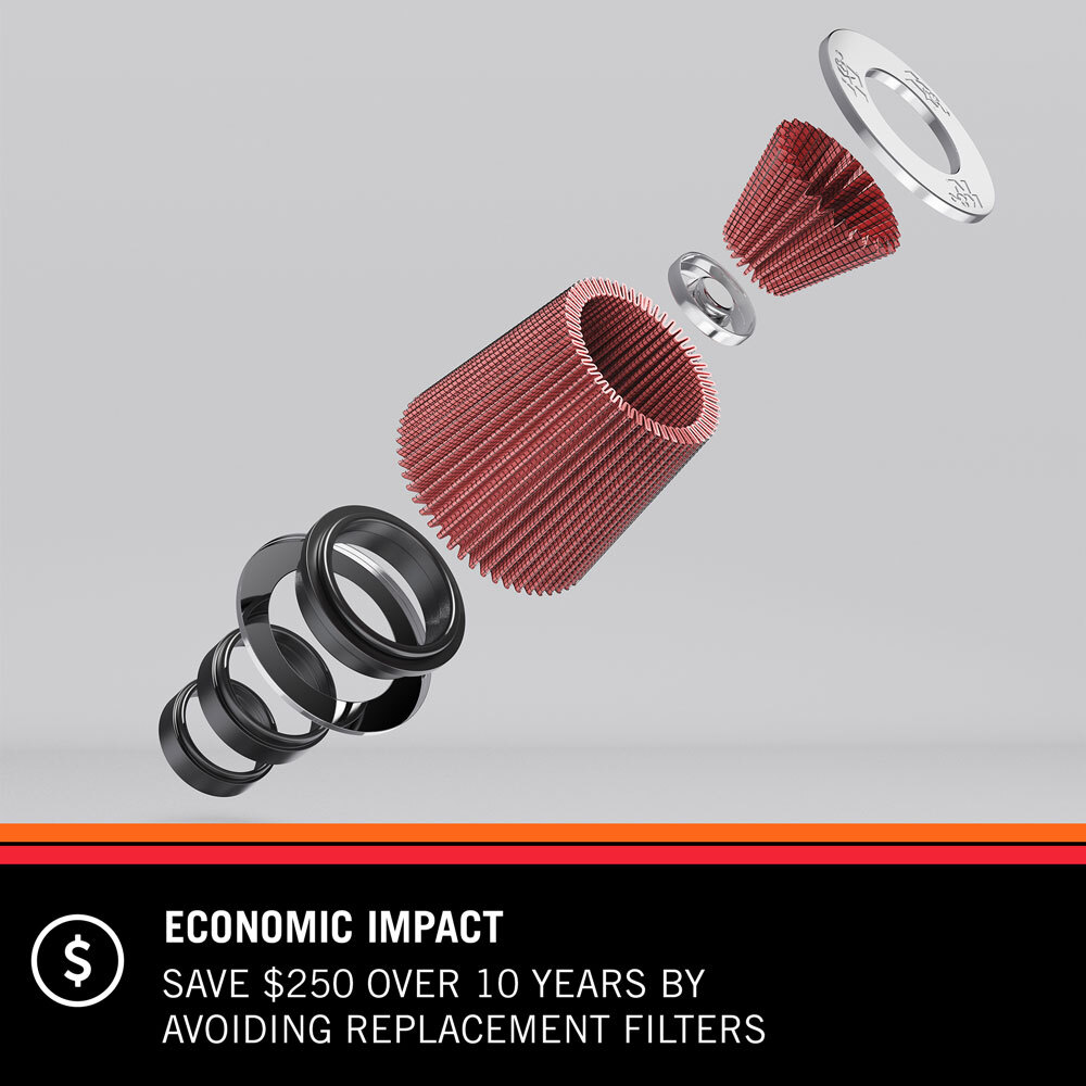 K&N RD-0720 Universal Clamp-On Air Filter