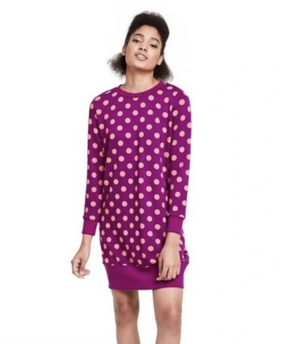 Pink Polka Dot Tunic Sweater Dress Size 