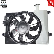 Radiator Cooling Fan w/ Reservoir For Kia Forte Hyundai Elantra 1.8L 2.0L 14-18