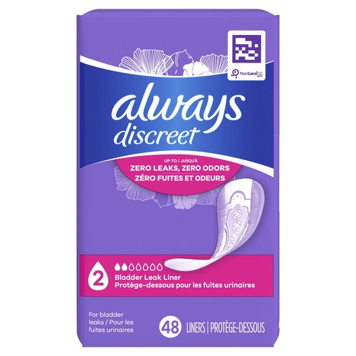 Discreet Incontinence Panty Liners, 2, Very Light, Lightly Scented 120 CT - Picture 14 of 15