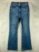 Old Navy Womens 6 Jeans Flared Blue Jeans High Rise Med Wash Denim Ladies 29x31