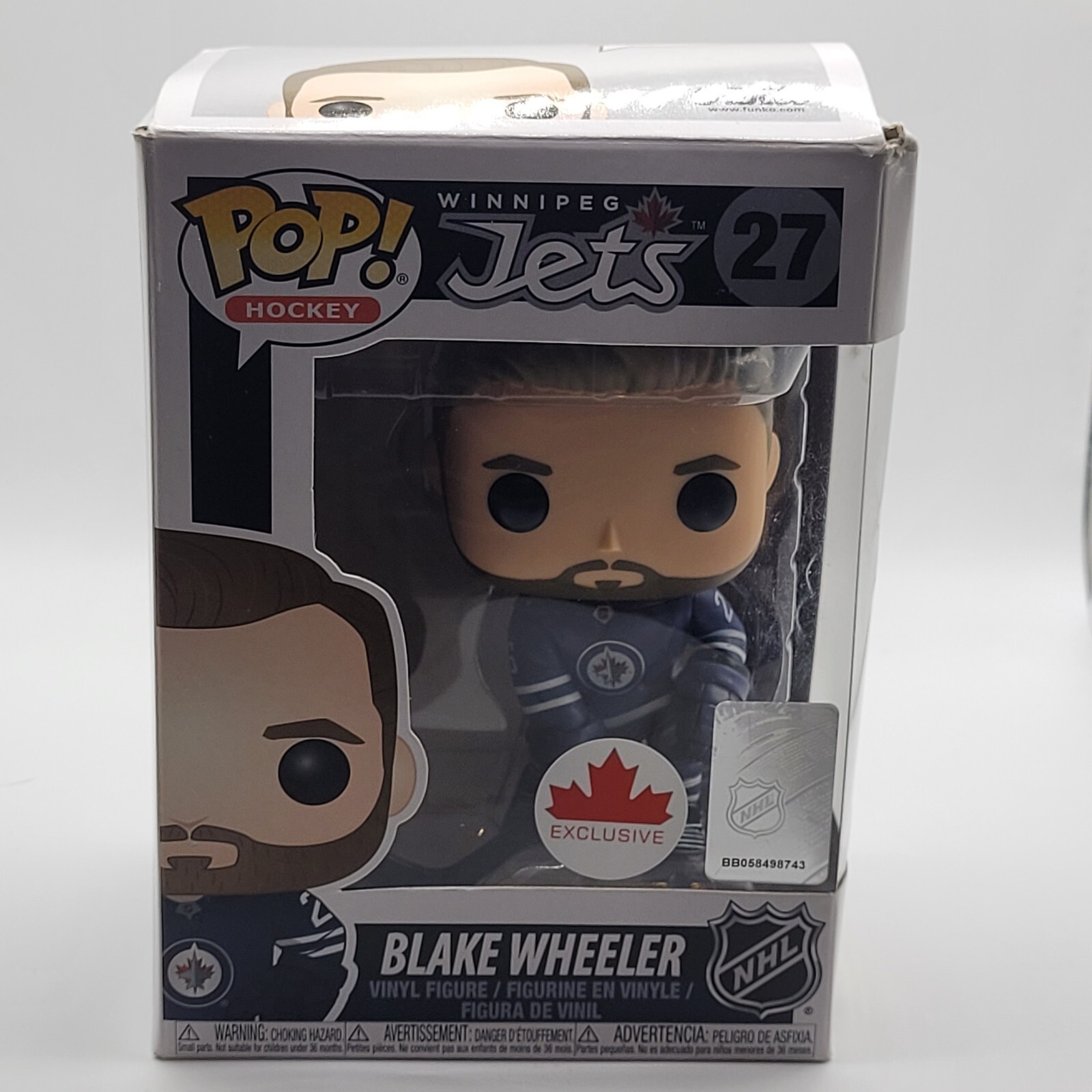 Funko Pop! Vinyl: Nhl Jets - Blake Wheeler #27 Exclusive W/Pop Protector
