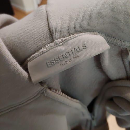 Fear Of God Essential Childrens Hoodie Beige Sz 6 / 7 Full Zip - Picture 5 of 5