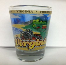 VIRGINIA STATE WRAPAROUND SHOT GLASS SHOTGLAS...