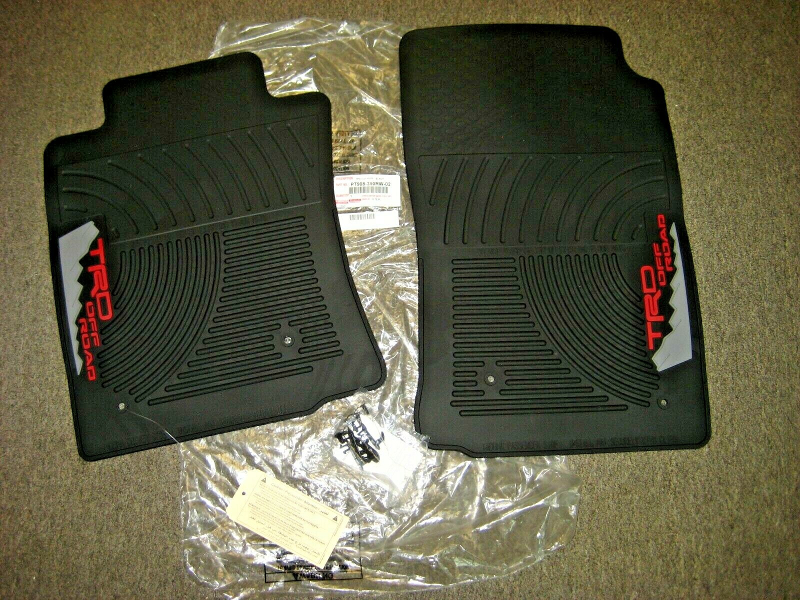 Toyota TRD Off Road All Weather Front Floor Mats Genuine OEM