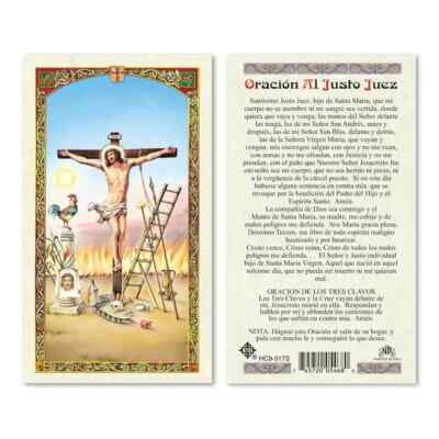 Just Judge - The Just Judge Laminated Prayer Cards 2-Sided Holy Cards,25Pcs