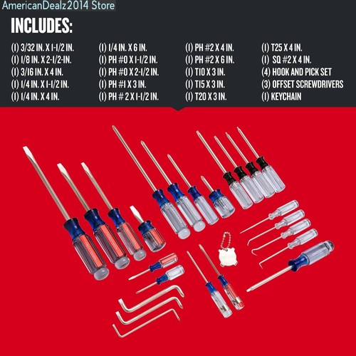 Craftsman 25 Piece Acetate Assorted Drive Screwdriver Set NEW - Picture 3 of 3